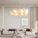 Ljojo Luxury Cream Glass Pendant Lamp for Living Room, Bedroom, Dining Room