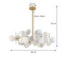 Scandinavia Glass Ball Chandelier Pendant Lamp for Bedroom Dining Room by Ljojo