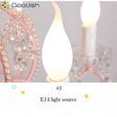 Ljojo Pink Lantern Luxury LED Pendant Light Chandelier for Living Room Home Decoration