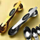 Ljojo Magnetic Stainless Steel Measuring Spoons Set of 8 Dual Sided Stackable Spoons
