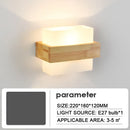 LED Wall Lamp Modern Nordic Solid Wood Light Fixture by Ljojo for Bedroom Living Room Balcony