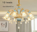 Modern Crystal Chandelier Light Bedroom Living Room Nordic Decoration - Ljojo