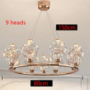 Ljojo Luxury Crystal Living Room Chandelier - Modern Dining Room Pendant Lamp