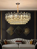 Nordic Gold LED Crystal Chandelier | Luxury Ceiling Light for Dining & Living Room | Ljojo