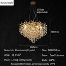 Modern Luxury Gold Chrome K9 Crystal Chandeliers for Home Villa Living Room Bedroom Lighting by Ljojo