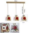 Ceiling Chandeliers Modern Tiffany Glass Pendant Light for Bedroom Kitchen - Ljojo