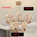 Ljojo Luxury Crystal Living Room Chandelier - Modern Dining Room Pendant Lamp