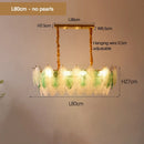 SANDYHA Stained Glass Chandelier LED Pendant Light Stylish Elegant Lighting for Living Room Bedroom by Ljojo