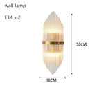 Glass Led Pendant Light Dining Room Chandelier Lustre Metal Suspension Lamp - Ljojo