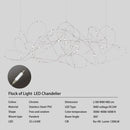 Ljojo Luxury LED Star Chandelier Room Decoration Pendant Light Fixture