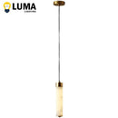 Natural Marble LED Pendant Light Solid Copper Gold Chandelier by Ljojo for Kitchen Island, Livingroom