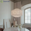 Wabi-sabi LED Pendant Lights Tiered Drum Art Hand Knitted Lamps for Living Room by Ljojo