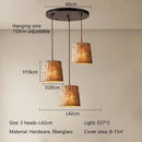Wabi-Sabi Style Imitation Wood Grain Pendant Lights Vintage Retro Chandelier by Ljojo