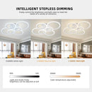 Ljojo LED Gloss Ceiling Light Ring with Remote Control Dimmable Lamp