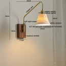 Ljojo LED Glass Copper Wall Sconce Modern Stair Light Fixtures for Home Decor