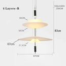 Ljojo LED Saucer Chandelier UFO Pendant Lights Living Room Dining Bar Decor