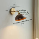 Ljojo LED Walnut Wood Wall Lamp Sconce, Modern Japanese Style, Pull Chain Switch