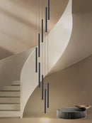 Ljojo LED Chandelier Stairs Pendant Ceiling Lamp for Hotel Lobby Decor