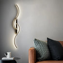 LED Wall Sconce Long Strip Modern Black Remote Control Lighting for Living Room Bedroom by Ljojo