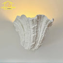 French Design Shell Gypsum Wall Lamp LED E27 for Bedroom Staircase Decor by Ljojo