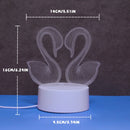 Ljojo 3D Swan Night Light Pink USB Desk Lamp Home Decoration Atmosphere Light
