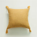 Ljojo Linen Tassel Cushion Cover 45x45cm for Bedroom Sofa and Home Decor