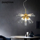 Modern LED Chandelier: Round Tube Ceiling Light for Living Room by Ljojo