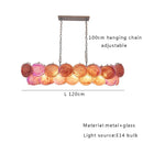 Murano Glass Chandelier: Blue Green Pink Glossy Ceiling Light for Girls Room by Ljojo