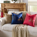 Christmas Embroidered Pillowcase Cojines with Tree Elk Design by Ljojo