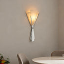 Art Deco Chrome Metal Wall Light | New Style Natural Marble Stainless Steel G9 Bulb by Ljojo
