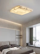 Ljojo Marble Square Round LED Ceiling Light Chandelier for Living Room Bedroom