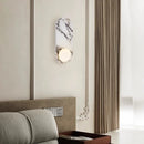 Ljojo Marble LED Wall Lamp White Glass Sconce for Indoor Spaces