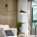Ljojo Long Arm LED Wall Sconce Lamp with Adjustable Angle