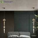 Nordic Glass Snowflake LED Pendant Lights for Home Decor | Modern Minimalist Chandelier by Ljojo