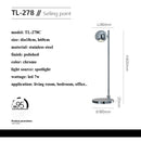 Ljojo Modern Rotatable Steel LED Floor Lamp for Living Room - Adjustable Standing Light