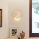Ljojo LED Pull Chain Wall Light Yellow Travertine Stair Lamp