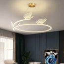 Minimalist Luxury LED Chandelier Butterfly Circle Pendant Light Home Room Decor Ljojo