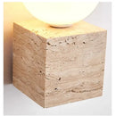 Cream Wind Stone Wall Light: Wabi-Sabi Glass Bedroom Corridor Sofa Background by Ljojo