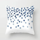 Blue Marble Geometric Cushion Cover 45x45cm for Home & Office Decor by Ljojo
