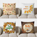 Autumn Leaves Patterned Throw Pillow Cover by Ljojo