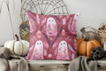 Cute Ghost with Pumpkin Halloween Pillow Cover by Ljojo - For Sofa, Bedroom, Car