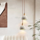 Ljojo Concrete Cement Personalized Chandelier Spot Creative Bedroom Cream Wabi-sabi Style