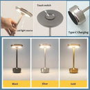 Ljojo LED Industrial Style Charging Desk Lamp Touch Dimming USB Night Light
