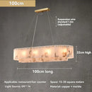 Ljojo Luxury Marble Brass Pendant Light - Nordic Gold Chandelier for Home and Office
