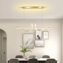 LED Pendant Lamp Elegant Black Gold Chandelier Stylish Dining Room Lighting Ljojo