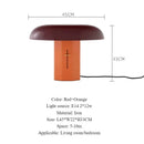 Iron Red Orange Table Lamp LED Light Mushroom Design Bedroom Decoration Lighting Ljojo