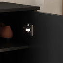 Ljojo™ 8-Tier Tall Shoe Storage Cabinet with Wheels and 2 Doors, Wood Shoe Rack