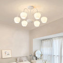 French Flower Chandelier Glass Pendant Lamp Modern Home Decor Ljojo