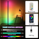 Ljojo LED Floor Lamp RGB Remote Control Stand Light - 100/150cm
