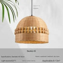 Bamboo Chandelier Chinese Retro Lantern LED Lighting Fixture for Restaurant Art Decor by Ljojo